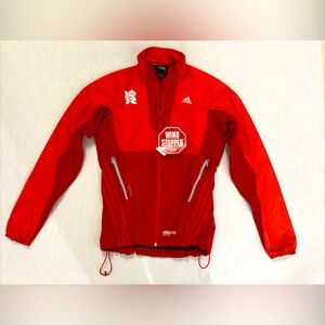 Adidas LONDON OLYMPICS WIND STOPPER JACKET UK Size 8 US 6 CORE ENERGY RED NEW